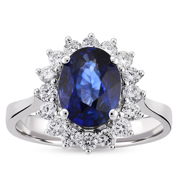 0,57ct Diamond Sapphire Ring